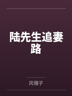 陆先生追妻路by风翎子封面
